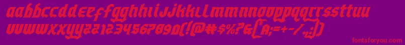 Empirecrownital Font – Red Fonts on Purple Background