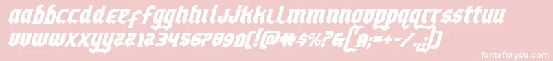 Empirecrownital Font – White Fonts on Pink Background