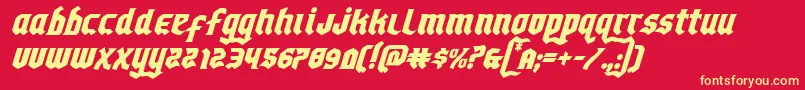 Empirecrownital Font – Yellow Fonts on Red Background