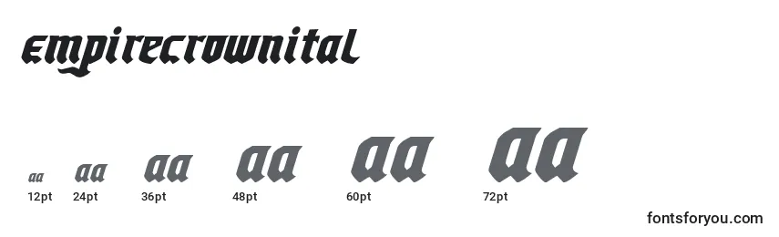 Empirecrownital Font Sizes