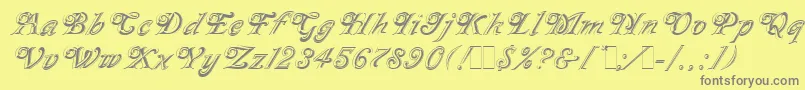 MilanoLet Font – Gray Fonts on Yellow Background