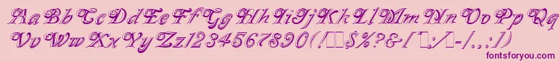 MilanoLet Font – Purple Fonts on Pink Background