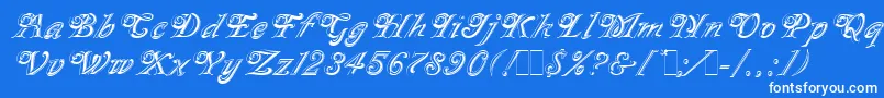 MilanoLet Font – White Fonts on Blue Background