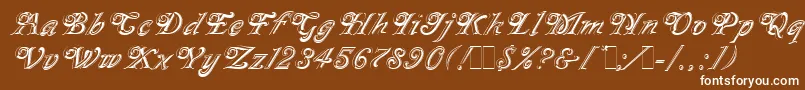 MilanoLet Font – White Fonts on Brown Background