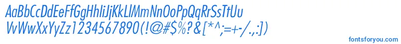 BelmarCondensedlightItalic-Schriftart – Blaue Schriften auf weißem Hintergrund