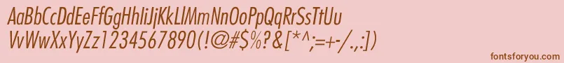 BelmarCondensedlightItalic Font – Brown Fonts on Pink Background