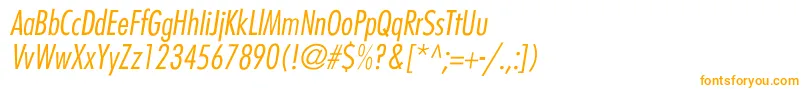 Шрифт BelmarCondensedlightItalic – оранжевые шрифты на белом фоне
