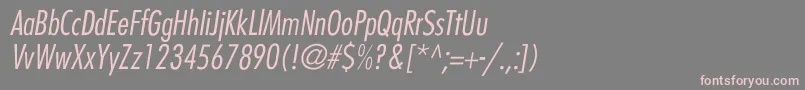 Шрифт BelmarCondensedlightItalic – розовые шрифты на сером фоне