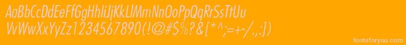 BelmarCondensedlightItalic Font – Pink Fonts on Orange Background