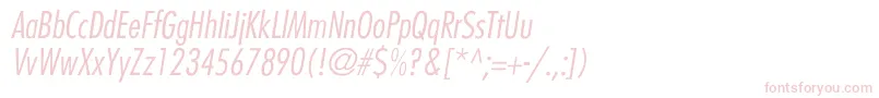Шрифт BelmarCondensedlightItalic – розовые шрифты на белом фоне