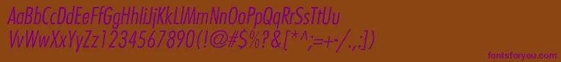 Шрифт BelmarCondensedlightItalic – фиолетовые шрифты на коричневом фоне