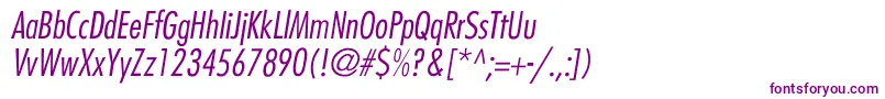 BelmarCondensedlightItalic-fontti – violetit fontit valkoisella taustalla