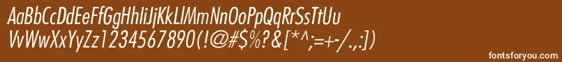 BelmarCondensedlightItalic Font – White Fonts on Brown Background