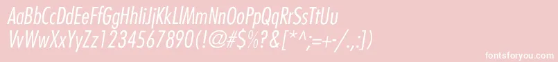 フォントBelmarCondensedlightItalic – ピンクの背景に白い文字