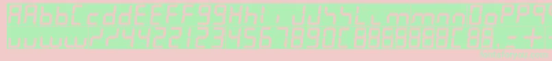 7leditalic Font – Green Fonts on Pink Background