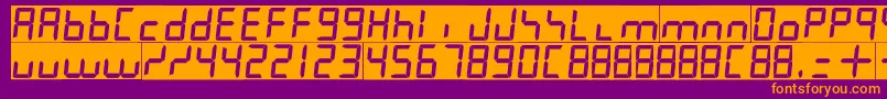 7leditalic Font – Orange Fonts on Purple Background