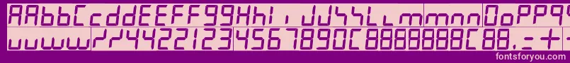 7leditalic Font – Pink Fonts on Purple Background