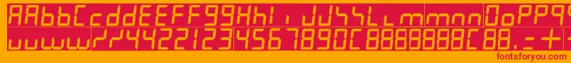 Подробнее о шрифте 7leditalic Шрифт 7leditalic – красные шрифты на оранжевом фоне