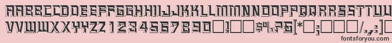 BaguetdisplaycapssskRegular Font – Black Fonts on Pink Background