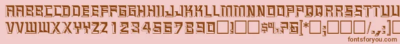 BaguetdisplaycapssskRegular Font – Brown Fonts on Pink Background