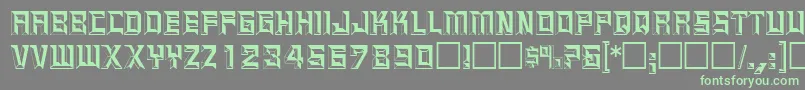 BaguetdisplaycapssskRegular Font – Green Fonts on Gray Background