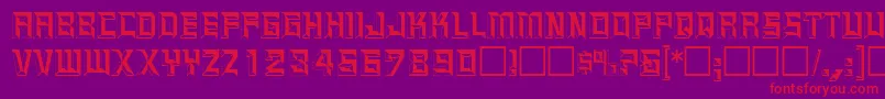 BaguetdisplaycapssskRegular Font – Red Fonts on Purple Background