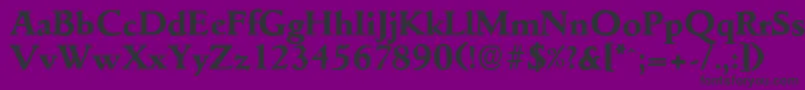 Шрифт GouditaserialXboldRegular – чёрные шрифты на фиолетовом фоне