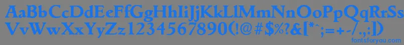 GouditaserialXboldRegular Font – Blue Fonts on Gray Background