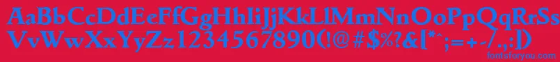 Police GouditaserialXboldRegular – polices bleues sur fond rouge