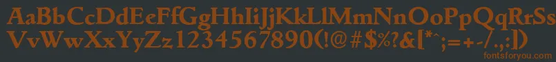 GouditaserialXboldRegular Font – Brown Fonts on Black Background