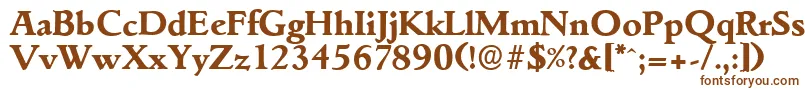 GouditaserialXboldRegular Font – Brown Fonts on White Background