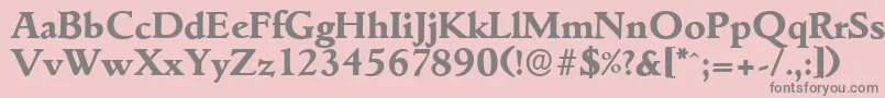 GouditaserialXboldRegular Font – Gray Fonts on Pink Background