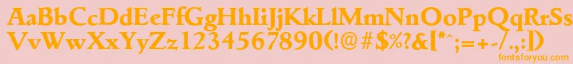 GouditaserialXboldRegular Font – Orange Fonts on Pink Background