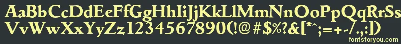 GouditaserialXboldRegular Font – Yellow Fonts on Black Background