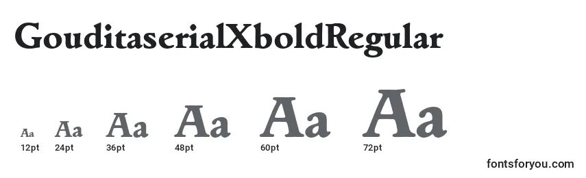 GouditaserialXboldRegular-fontin koot