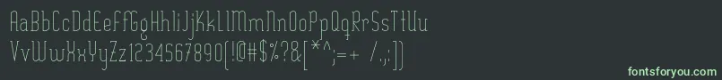 SexythingThin-fontti – vihreät fontit mustalla taustalla