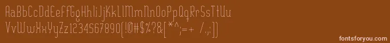 フォントSexythingThin – 茶色の背景にピンクのフォント