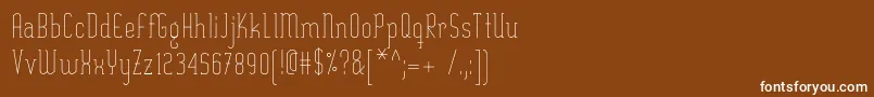Шрифт SexythingThin – белые шрифты на коричневом фоне