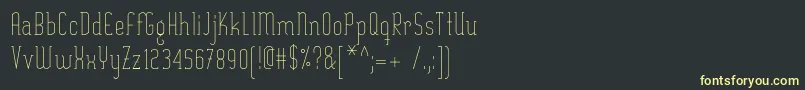 Czcionka SexythingThin – żółte czcionki na czarnym tle
