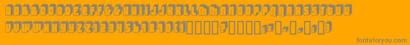 Lettif-Schriftart – Graue Schriften auf orangefarbenem Hintergrund