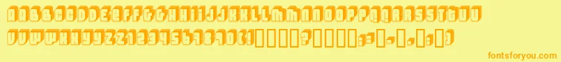 Lettif Font – Orange Fonts on Yellow Background