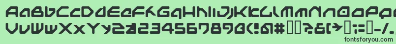 フォントNextg – 緑の背景に黒い文字