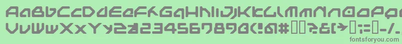 フォントNextg – 緑の背景に灰色の文字