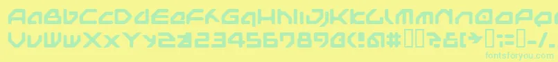 Czcionka Nextg – zielone czcionki na żółtym tle