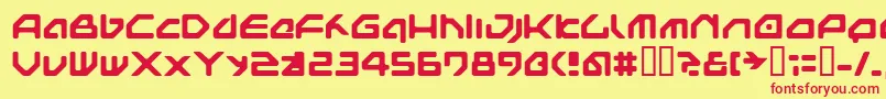 Nextg Font – Red Fonts on Yellow Background