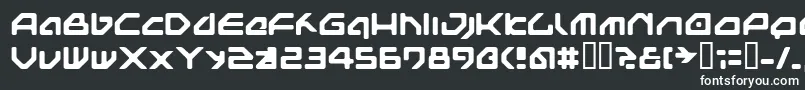 フォントNextg – 黒い背景に白い文字