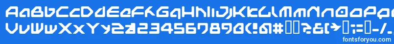 Шрифт Nextg – белые шрифты на синем фоне