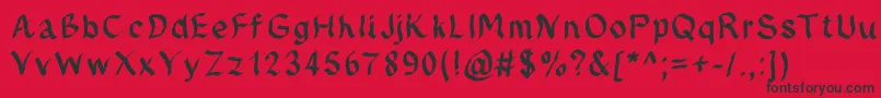 Jdfynx Font – Black Fonts on Red Background