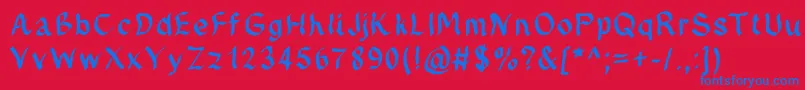 Jdfynx Font – Blue Fonts on Red Background