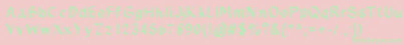 Jdfynx Font – Green Fonts on Pink Background